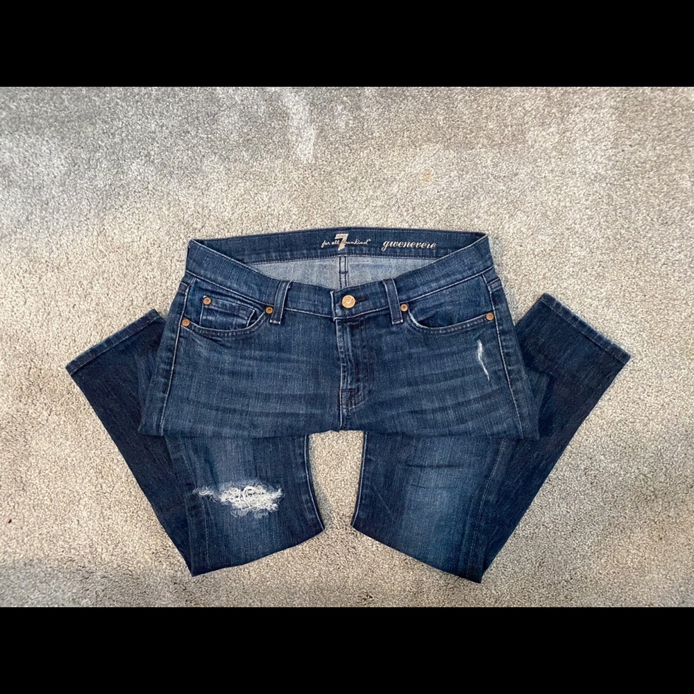 Size 27 Distressed Skinny Jeans